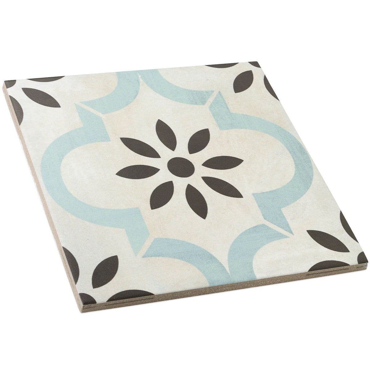 Bond Tile Prado Beige & Green Encaustic Look 9x9 Glazed Porcelain Tile