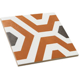 Bond Tile Soumaya Orange Encaustic 9x9 Glazed Porcelain Tile
