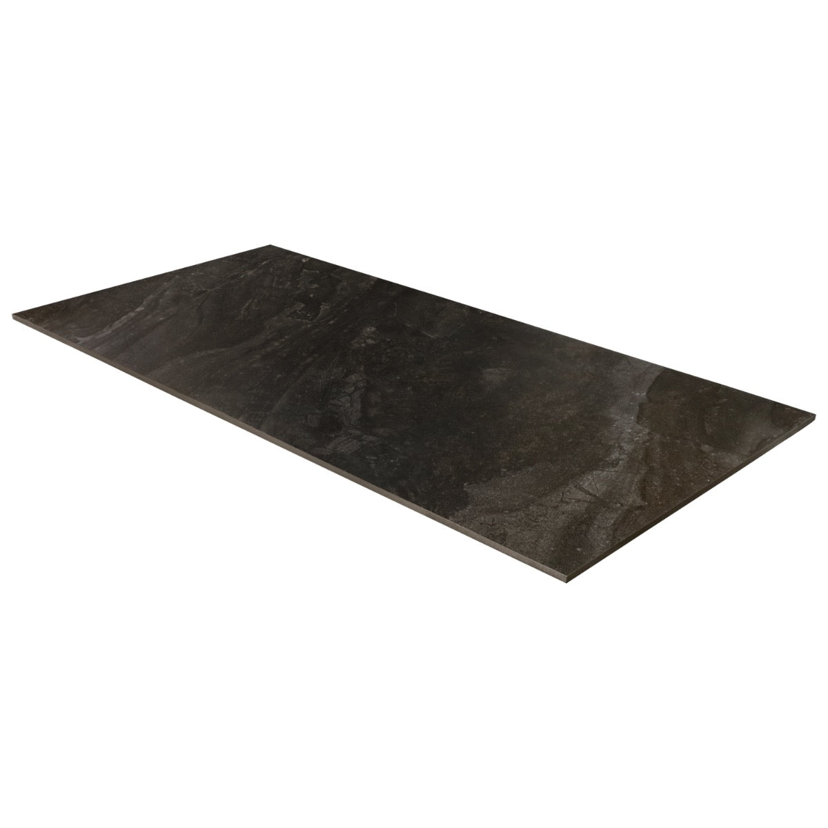 Santo Charcoal Black 24x48 Matte Porcelain Tile - Lux Tile