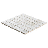 Tilebar Calacatta Macchia White Gold 2x2 Matte Porcelain Mosaic Tile