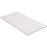 Division White 8x16 Fluted Matte Ceramic Wall Tile by Lux Tile