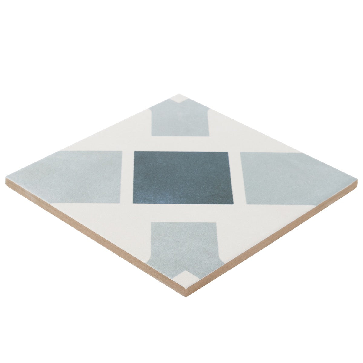 Lapaz Cross Blue 9x9 Matte Porcelain Tile - Lux Tile
