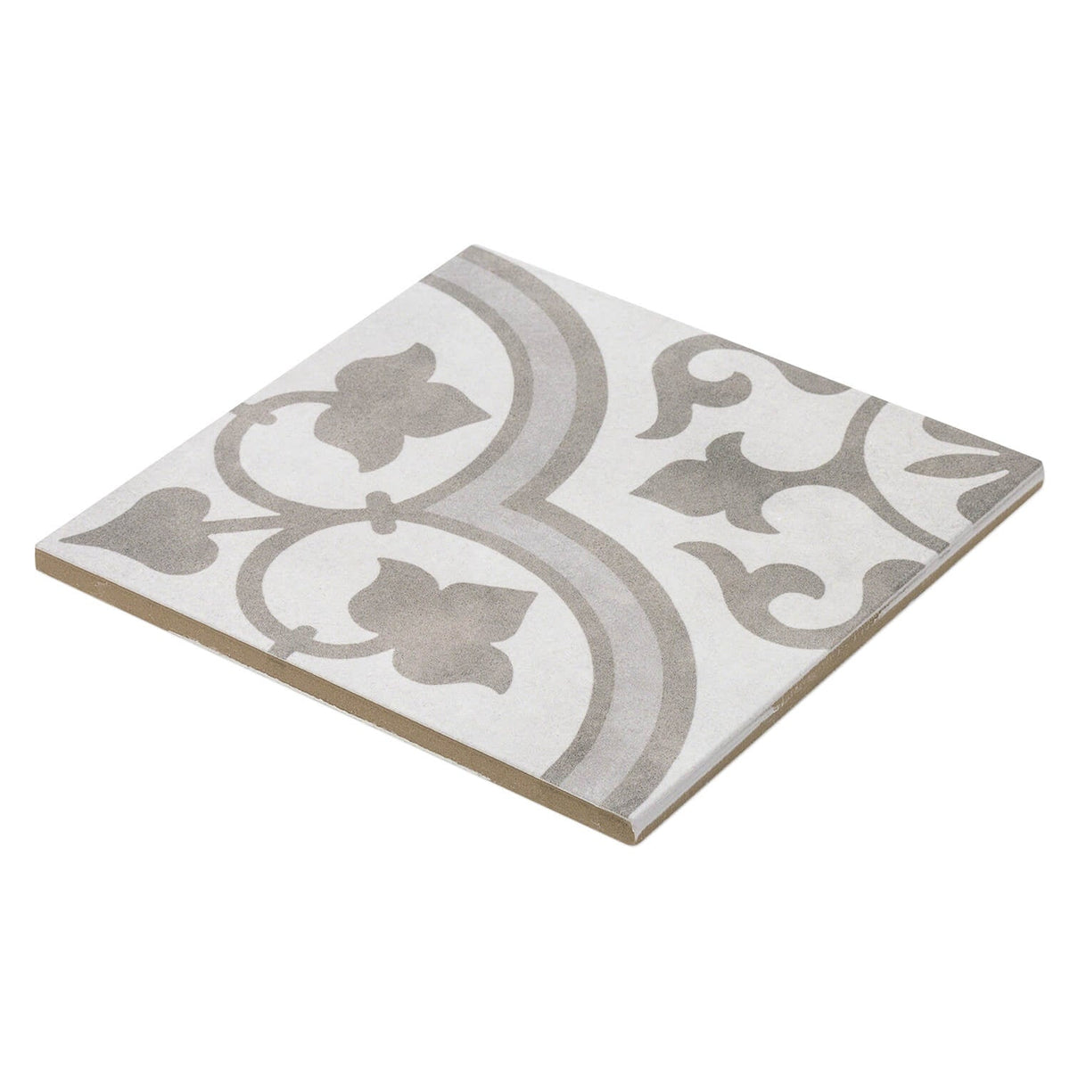 Cascais Silver Ornate 9x9 Matte Porcelain Tile - Lux Tile