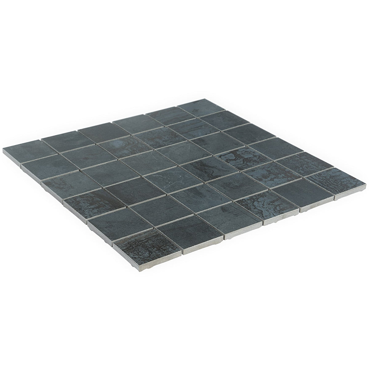 Angela Harris Metallic Blue Matte Porcelain Mosaic Tile 2x2