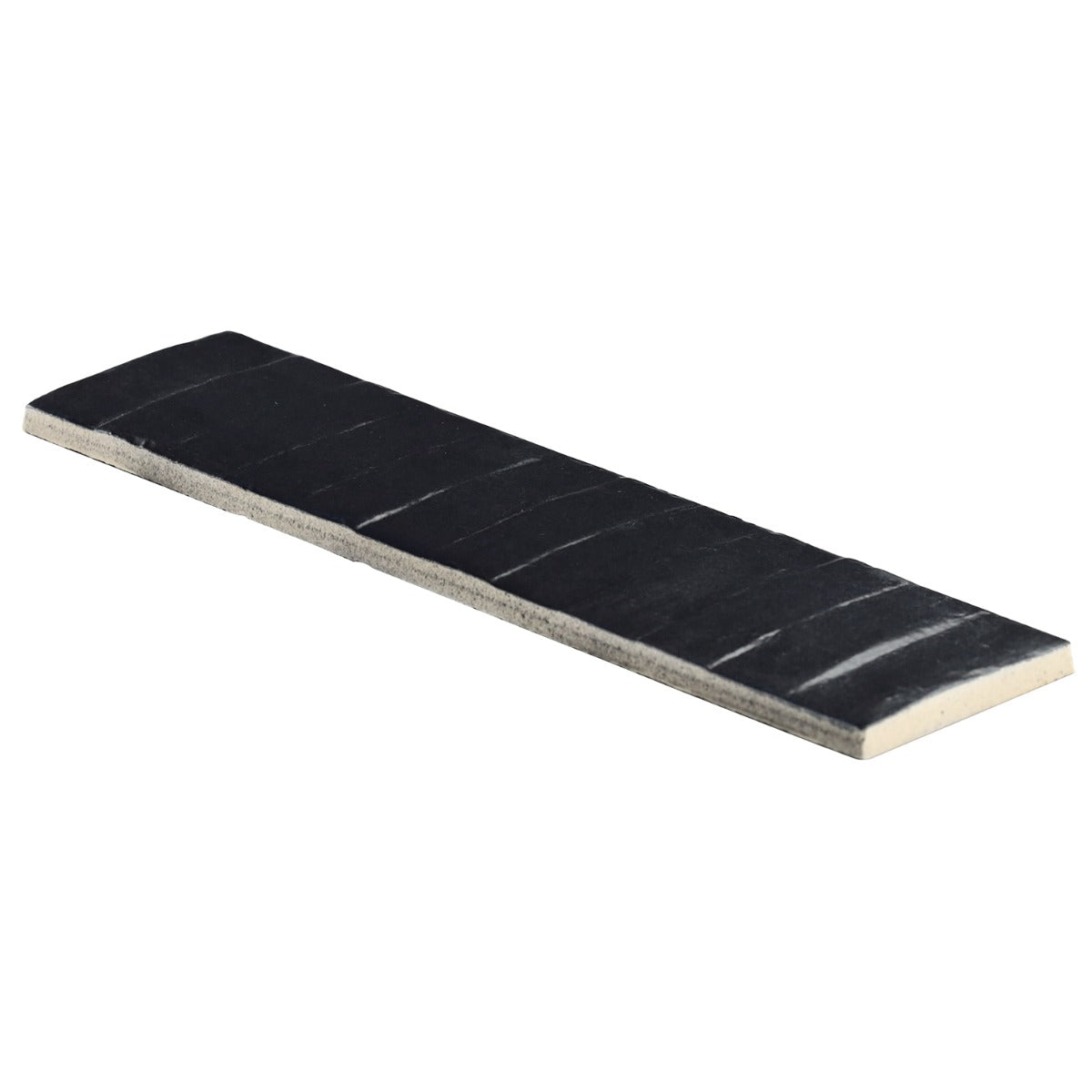 Rework Leather Black 3x12 Matte Porcelain Subway Tile - Lux Tile
