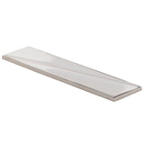 Axelle Ice White 3D Glossy Ceramic Subway Tile - 3x12