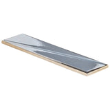 Axelle Misty Gray 3D Glossy Ceramic Subway Tile - 3x12