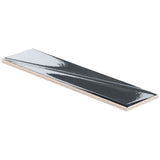 Axelle Storm Gray 3D Glossy Ceramic Subway Tile - 3x12