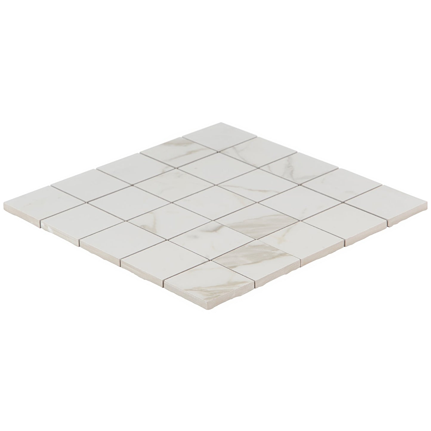 Versilia Calacatta Oro Matte Porcelain Mosaic Tile - Lux Tile