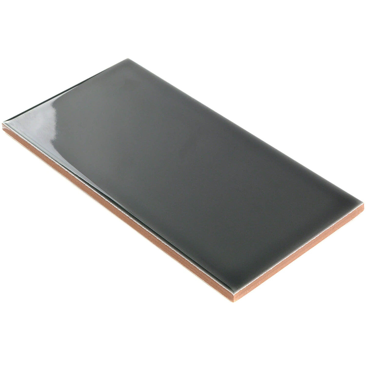 Vector Antracita Gray Polished Ceramic Subway Tile 4x8