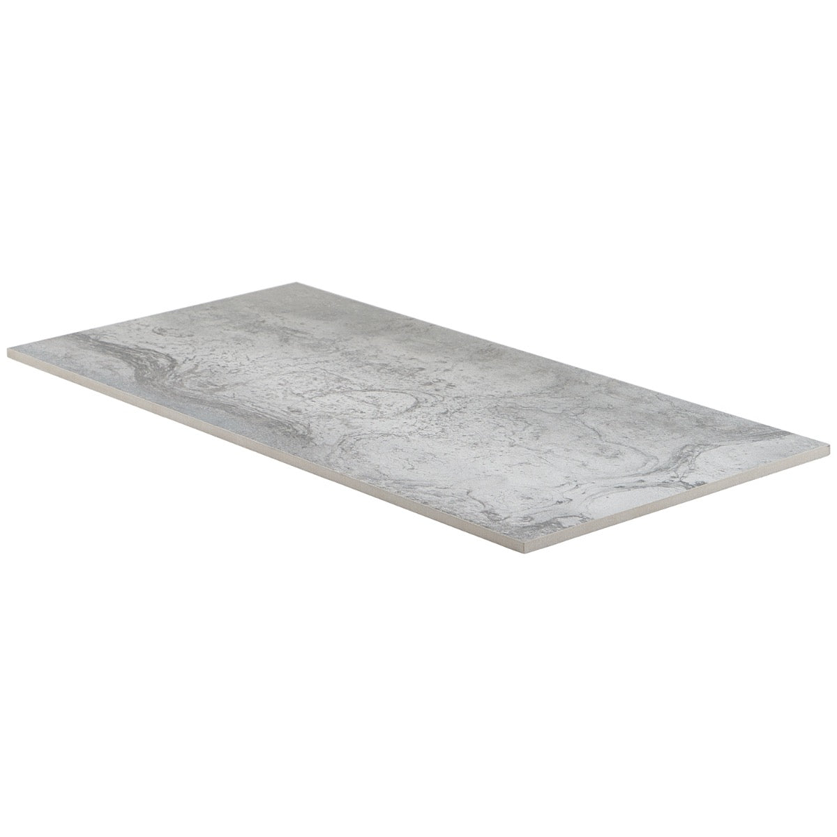 Hewlett Metal Silver 12x24 Matte Porcelain Tile - Industrial Style