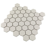 Serenity Pearl Beige 2" Hexagon Matte Porcelain Mosaic Tile - Lux Tile