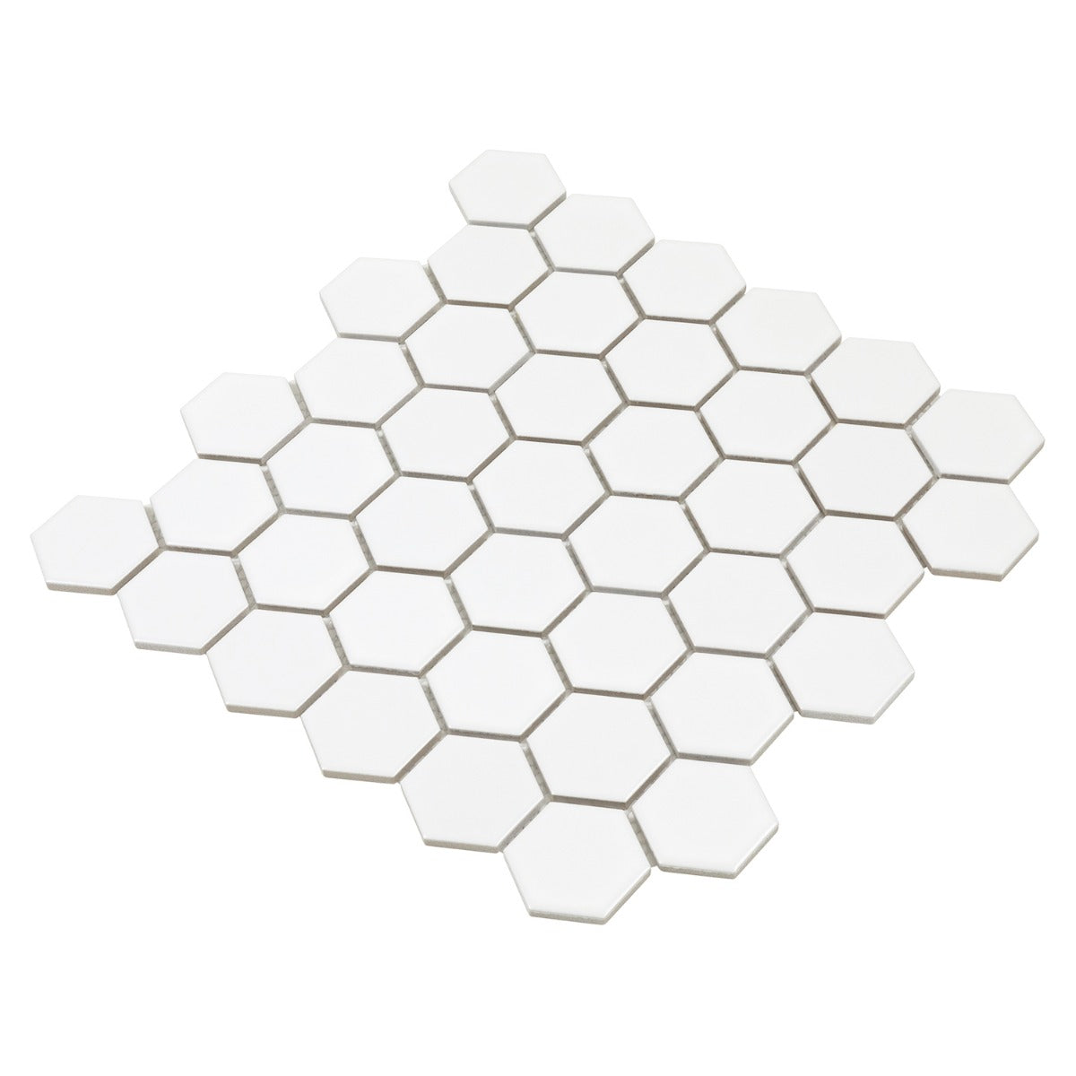 Serenity White 2" Hexagon Matte Porcelain Mosaic Tile by Lux Tile