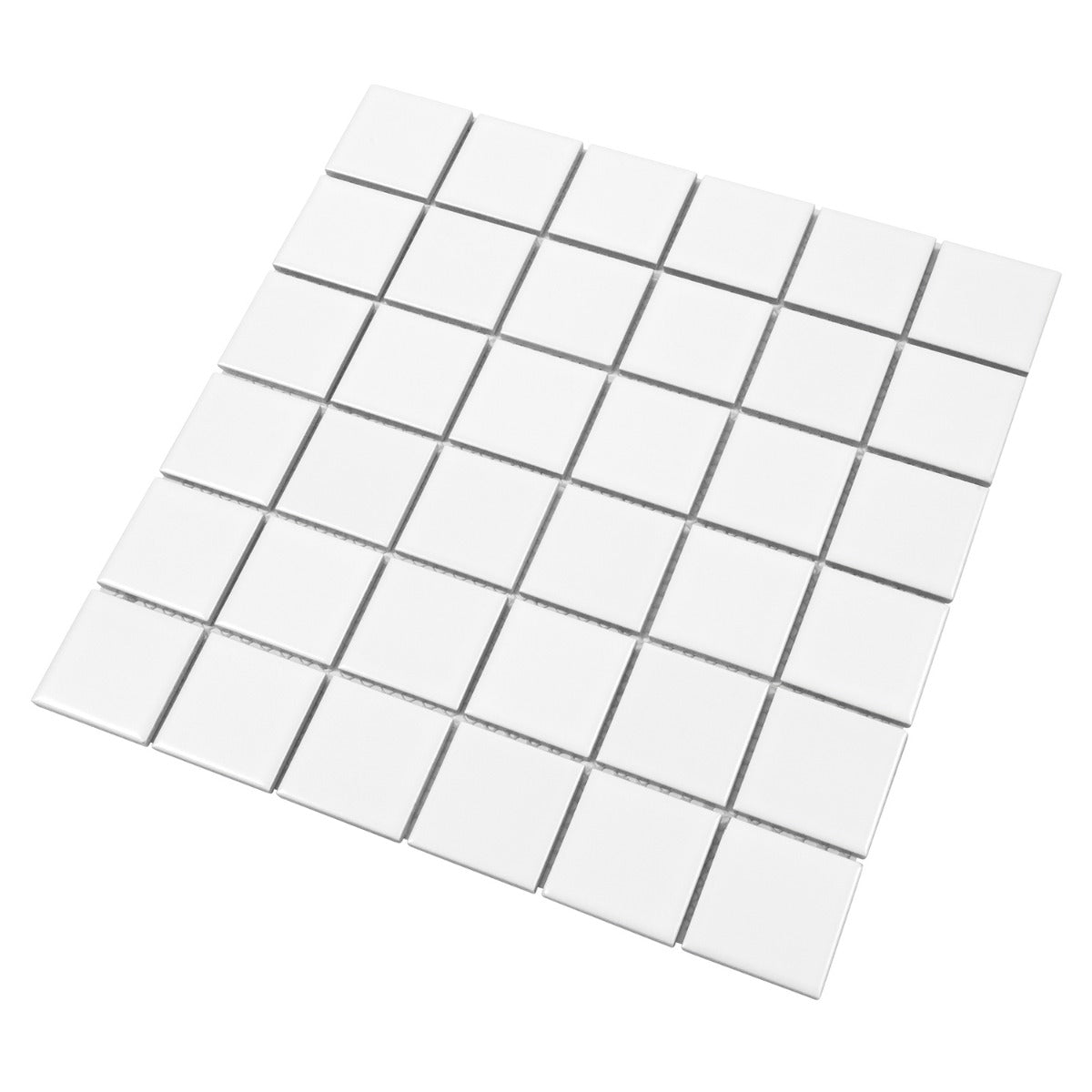 Serenity White 2x2 Matte Porcelain Mosaic Tile - Durable and Stylish