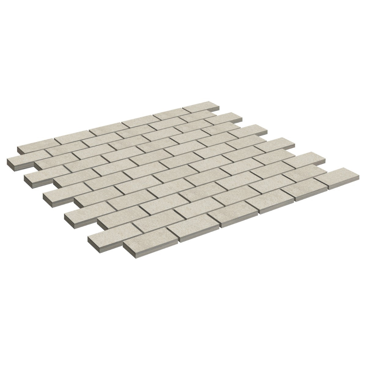 Karo White 1x2 Brick Matte Porcelain Mosaic Tile
