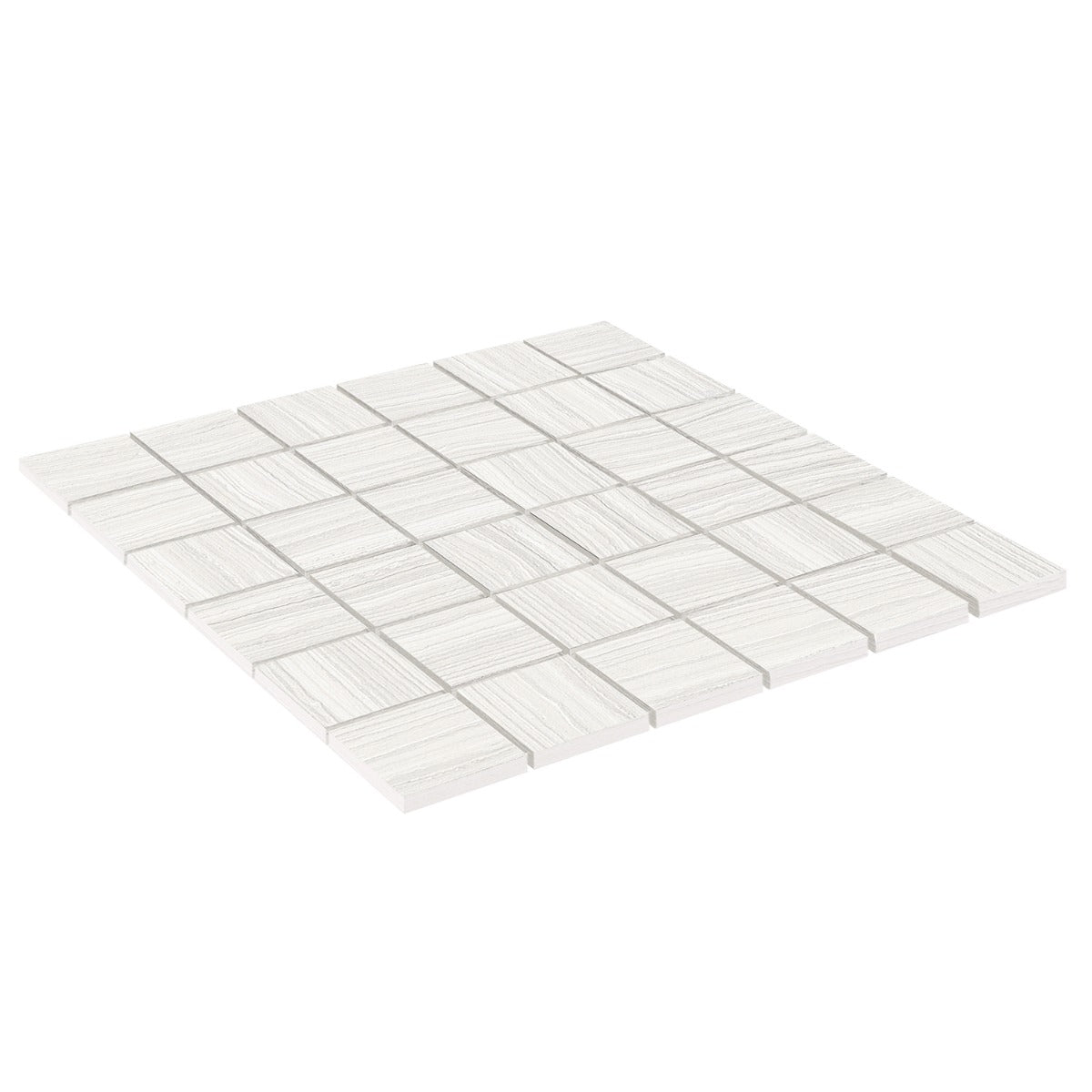 Miles Bright White 2x2 Matte Porcelain Mosaic Tile by Lux Tile