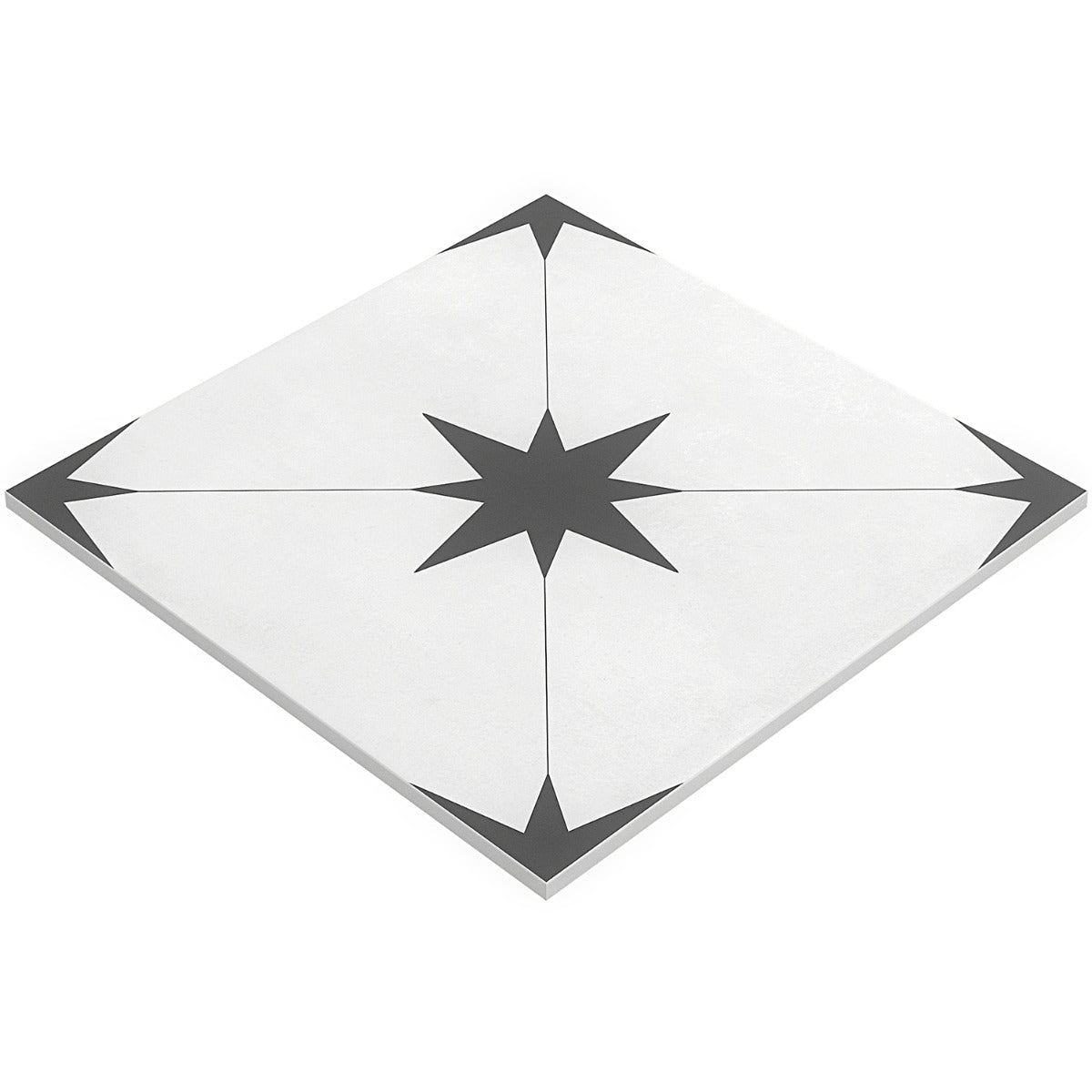 Tau Blanco White 9x9 Matte Porcelain Tile by Lux Tile