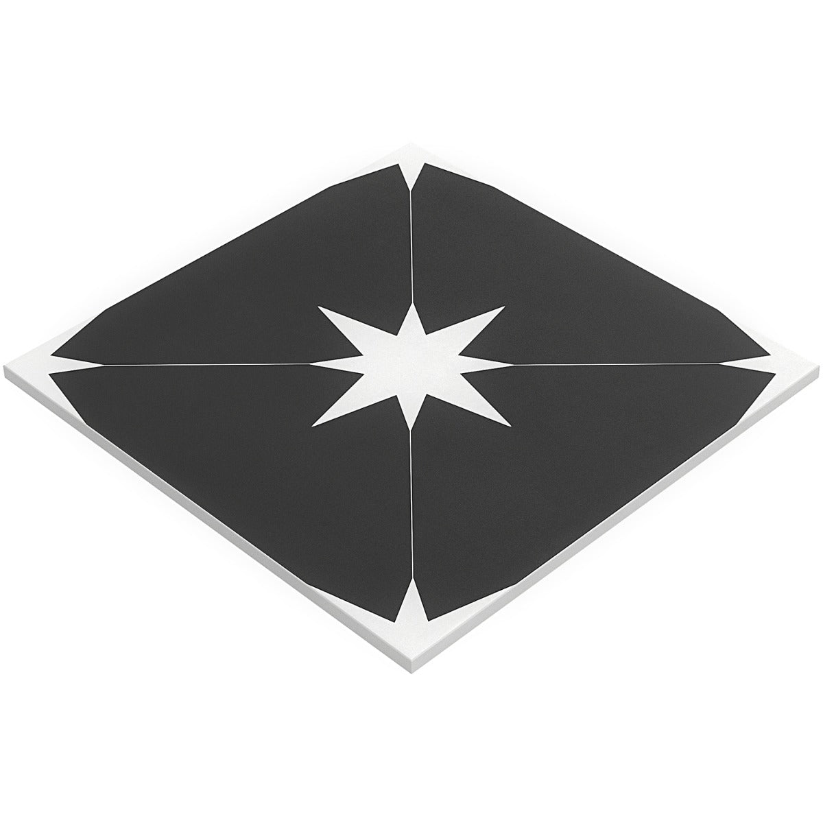 Tau Nero Black 9x9 Matte Porcelain Tile by Lux Tile