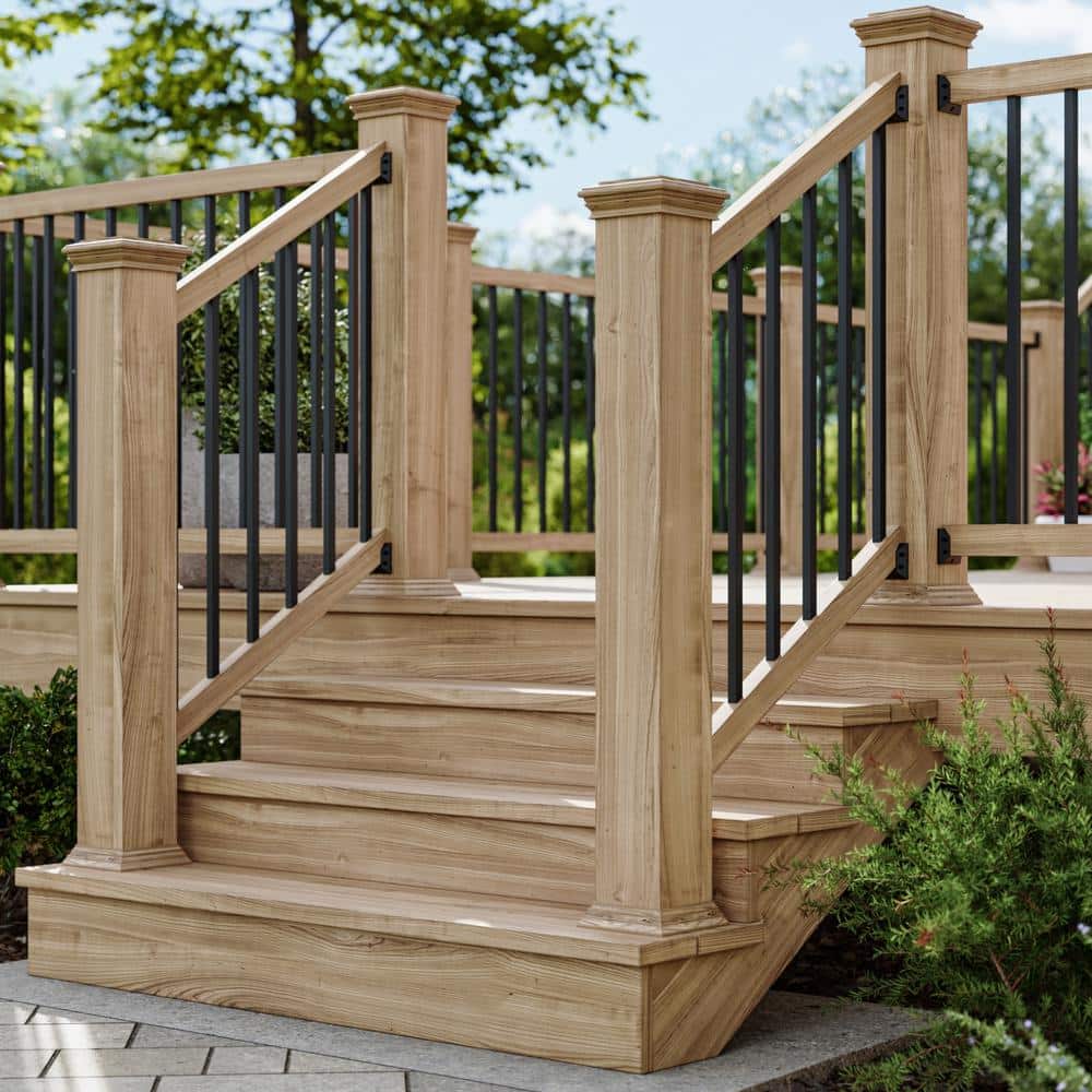Deckorators 32 in. x .75 in. Satin Black Aluminum Square-Shaped Estate Baluster (100-Pack)