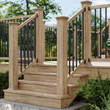 Deckorators 40 in. x .75 in. Satin Black Aluminum Square-Shaped Estate Baluster (10-Pack)