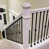 EVERMARK Stair Parts 1/2 in. Satin Black Flat Metal Baluster Shoe for Stair Remodel