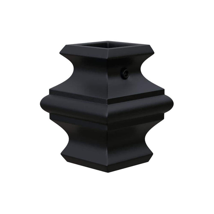 EVERMARK Stair Parts 5/8 in. Satin Black Metal Knuckle Baluster Fitting for Stair Remodel