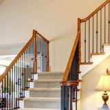 EVERMARK Stair Parts 5/8 in. Satin Black Metal Knuckle Baluster Fitting for Stair Remodel