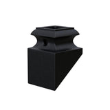 EVERMARK Stair Parts 1/2 in. Satin Black Angled Metal Baluster Shoe for Stair Remodel