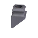 HOUSE OF FORGINGS Round Hole 1.3125 in. Aluminum Angled Shoe Baluster Shoe Satin Black