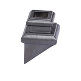 HOUSE OF FORGINGS Square Hole 1.25 in. Cast Iron Level Shoe Baluster Shoe Satin Black