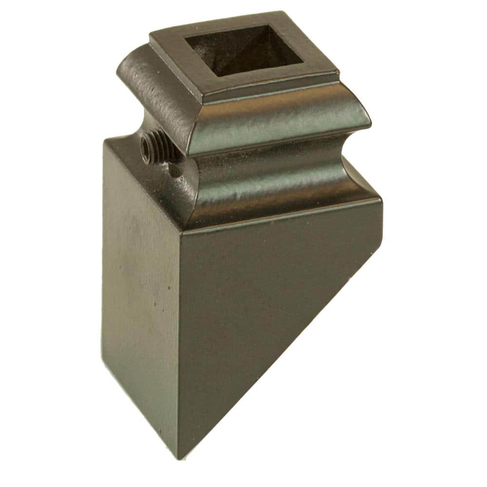 WM Coffman 1/2 in. Satin Black Pitched Iron Shoe