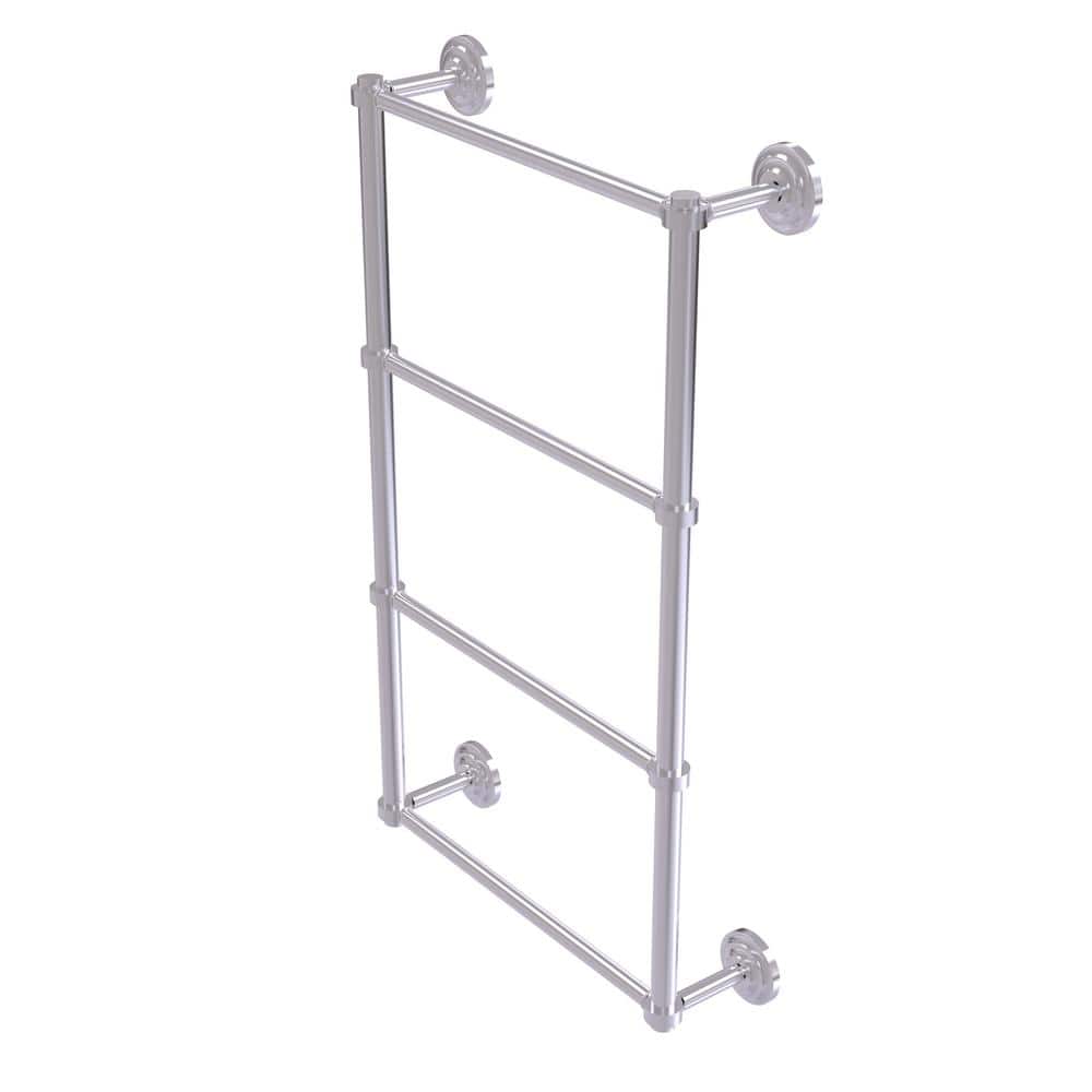 Allied Brass Que New Satin Chrome Wall Mount Towel Rack, 36 in