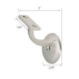 Design House Satin Nickel Jumbo Handrail Bracket (5-Pack)