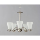 Maxim Lighting Vital 5-Light Satin Nickel Chandelier with Frosted Glass Shades