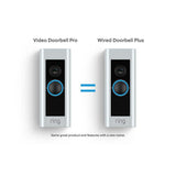 Ring Wired Doorbell Plus - Smart WiFi Video Doorbell Camera with Color Video Previews, Night Vision and Quick Replies