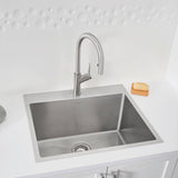 Blanco QUATRUS R15 Stainless Steel Laundry/Utility Sink, 25in x 22in