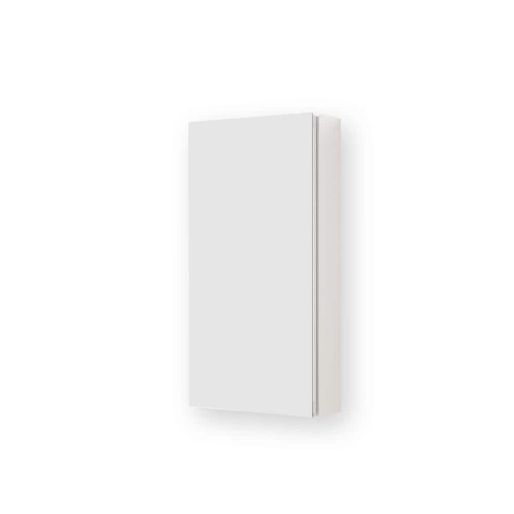 Hermitage Bath Flicker 12 in. W x 24 in. H Rectangular Aluminum Recessed/Surface Mount Medicine Cabinet with Mirror in Silver