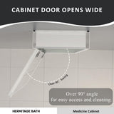 Hermitage Bath Flicker 12 in. W x 24 in. H Rectangular Aluminum Recessed/Surface Mount Medicine Cabinet with Mirror in Silver