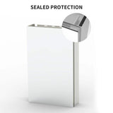 TaiMei 15 in. x 24 in. Frameless Recessed or Surface-Mount Beveled Single Mirror Bathroom Medicine Cabinet