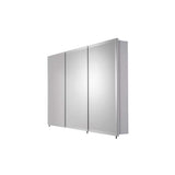 Croydex Potomac 48 in. W x 30 in. H Triple Door White Steel Surface Mount Medicine Cabinet with Mirror