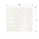 Restore Satin White 10 in. x 11 in. Glazed Ceramic Penny Round Mosaic Tile (0.83 sq. ft./Piece)