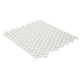 Restore Satin White 10 in. x 11 in. Glazed Ceramic Penny Round Mosaic Tile (0.83 sq. ft./Piece)