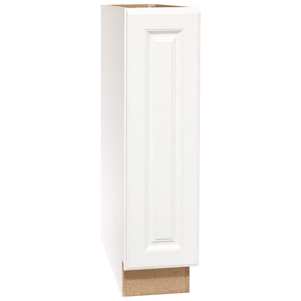 Hampton Assembled 9x34.5x24 in. Base Kitchen Cabinet in Satin White