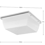 Progress Lighting Hard-Nox 11-in W White Outdoor Flush Mount Light