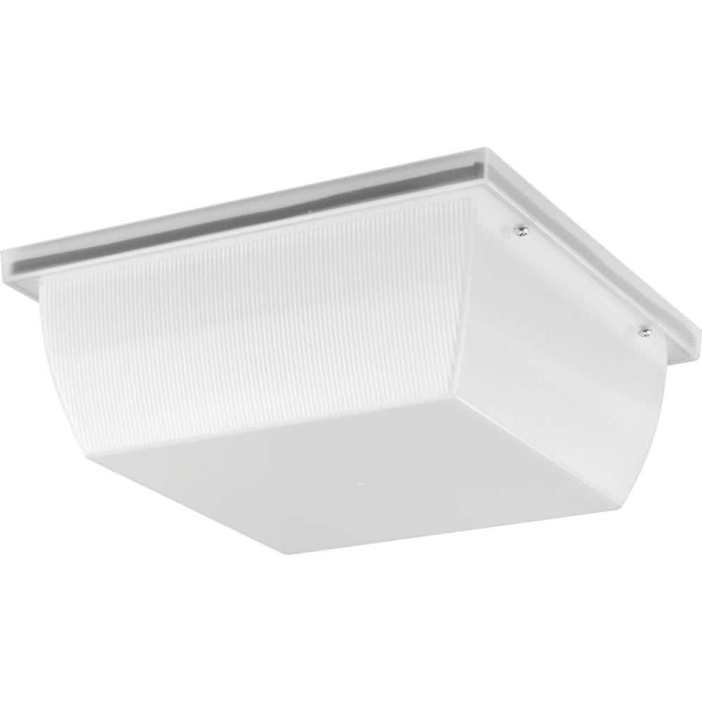 Progress Lighting Hard-Nox 11-in W White Outdoor Flush Mount Light