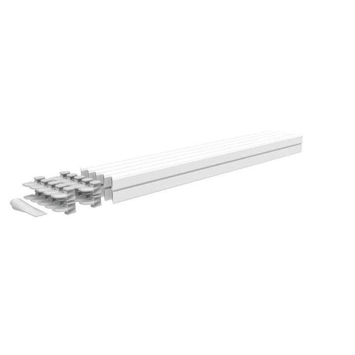 RDI Transform Satin White Resalite Square Stair Balusters with Baluster Connectors for 36 in. Rail Height (10-Pieces/Pack)