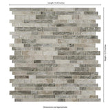 MS International Savoy Interlocking 12 x 12 x 8mm Glass Mosaic Wall Tile