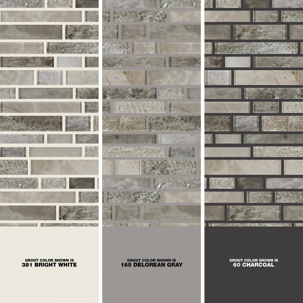 MS International Savoy Interlocking 12 x 12 x 8mm Glass Mosaic Wall Tile