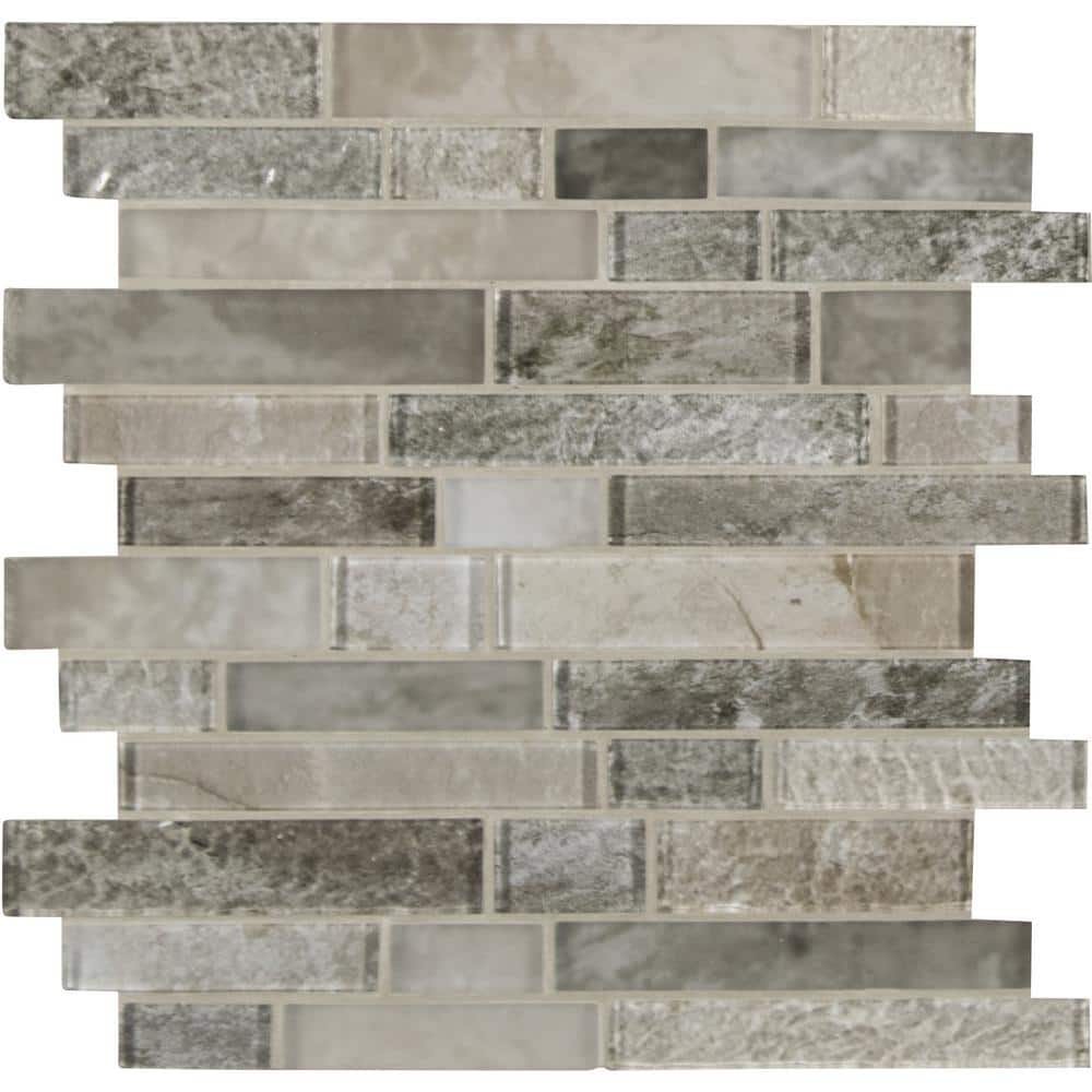 MSI Savoy Interlocking 12 in. x 12 in. x 8mm Glass Mesh-Mounted Mosaic Tile (10 sq. ft. / case)