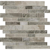 MS International Savoy Interlocking 12 x 12 x 8mm Glass Mosaic Wall Tile